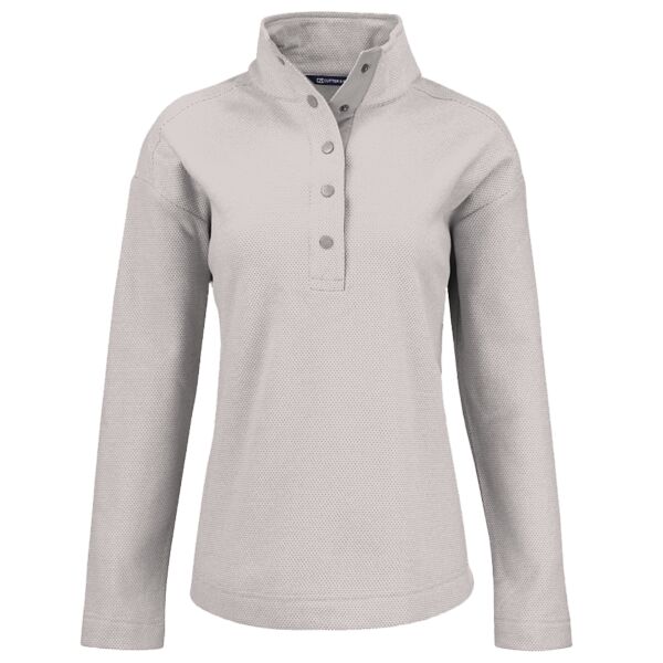 Cutter & Buck Hunts Point Eco Textured Fleece Recycled Womens Snap Pullover Thumbnail