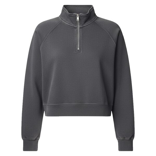 Women's Garment-Dyed Mid-Length Quarter-Zip Sweatshirt Thumbnail