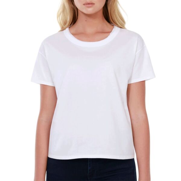Ladies' Raw-Neck Boxy T-Shirt Thumbnail