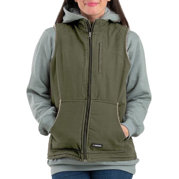 Ladies' Sherpa-Lined Softstone Duck Vest Thumbnail