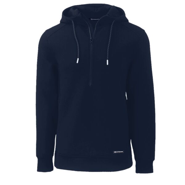 Cutter & Buck Roam Eco Half Zip Recycled Mens Hooded Pullover Thumbnail