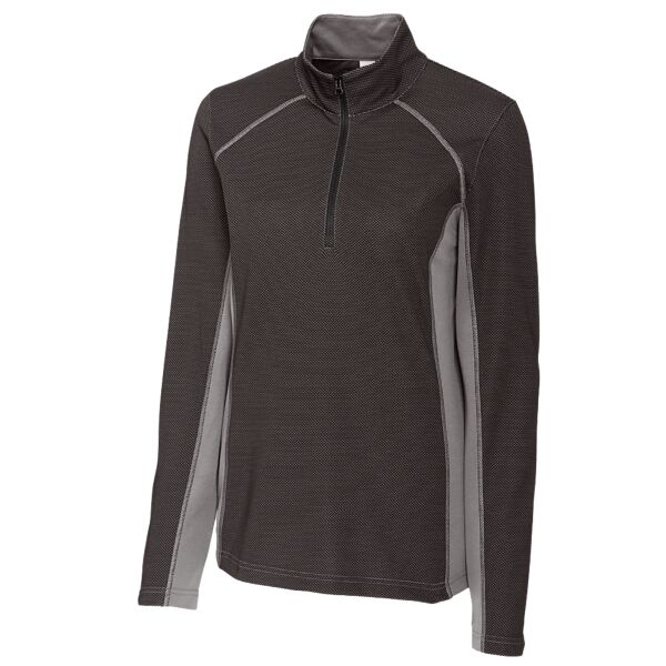 Clique Ice Pique Colorblock Womens Half Zip Tech Pullover Thumbnail