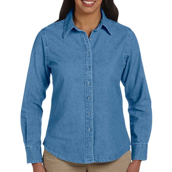 Ladies' Long-Sleeve Denim Shirt Thumbnail
