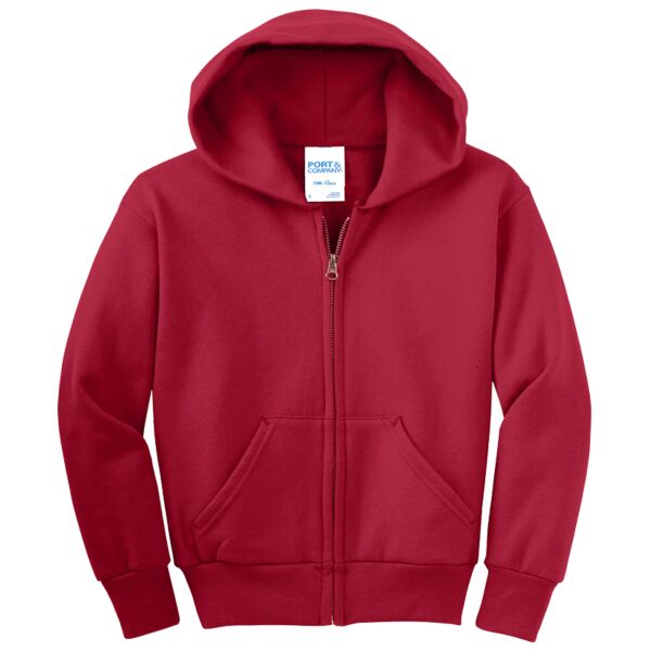 Youth Core Fleece Full Zip Hooded Sweatshirt With Personalization Options Thumbnail