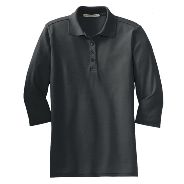 Port Authority Ladies Silk Touch 3/4 Sleeve Polo Thumbnail