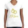 Women's Fine Jersey V-Neck Tee Thumbnail